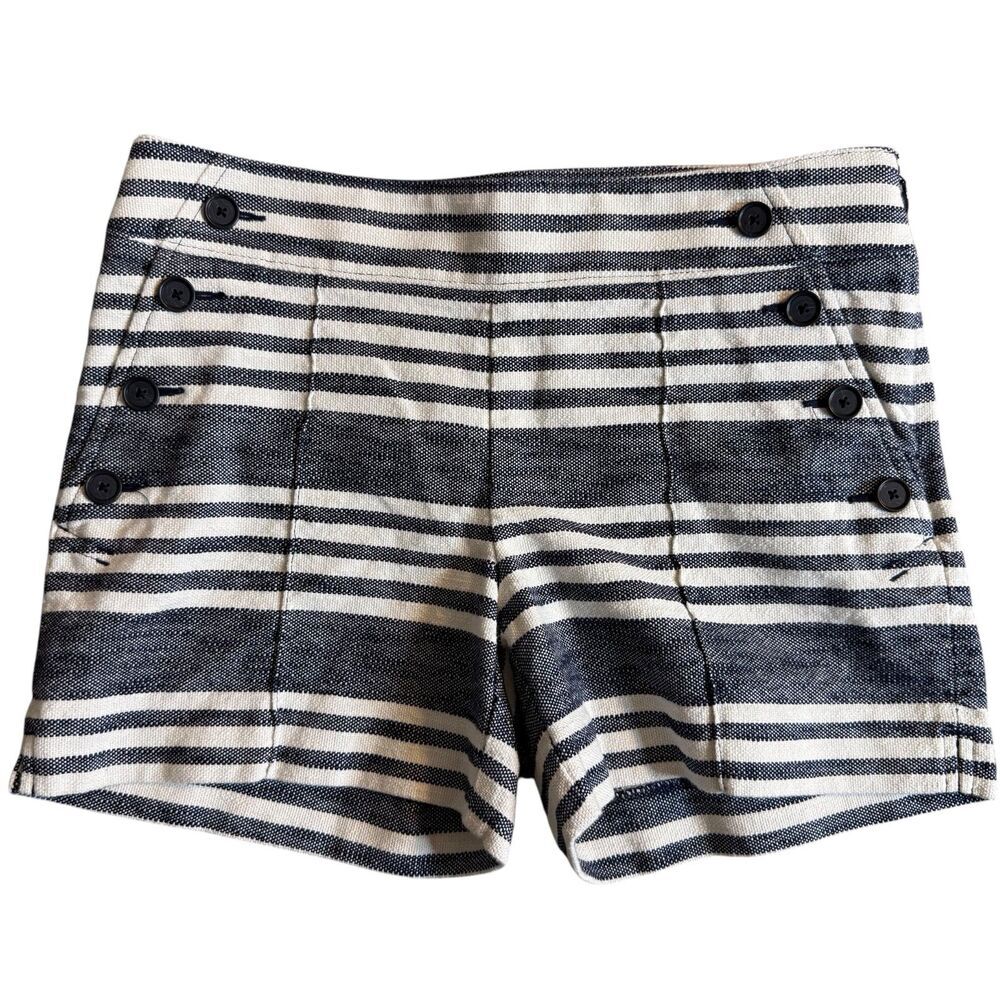 Ann‎ Taylor Loft Striped The Riviera Sailor Shorts Size 2 Coastal Preppy Chic